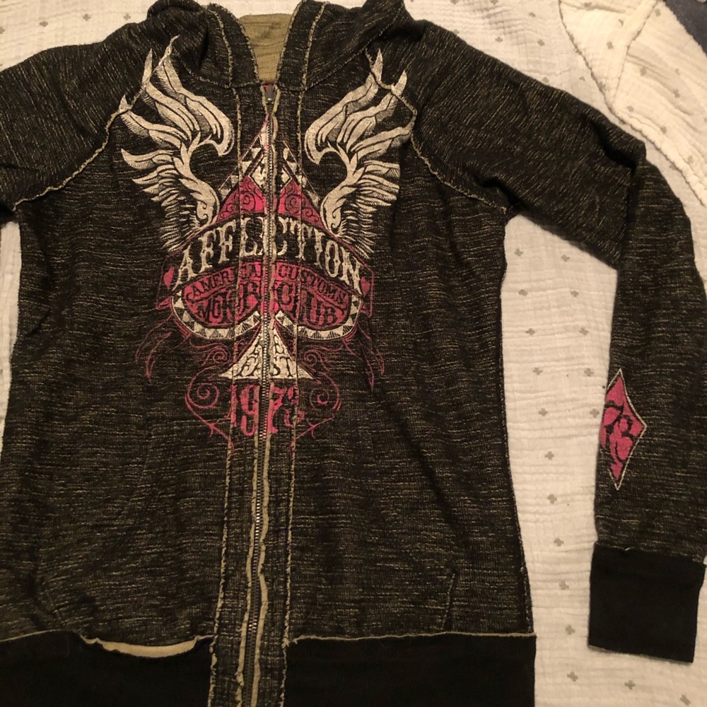 Affliction reversible zip up